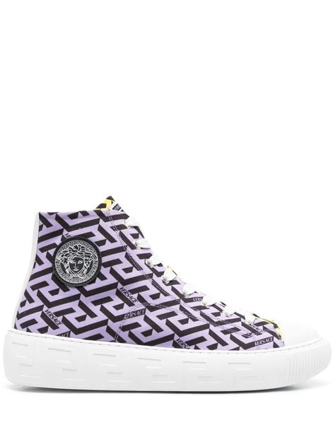 versace tennis shoes|versace high top vintage sneaker.